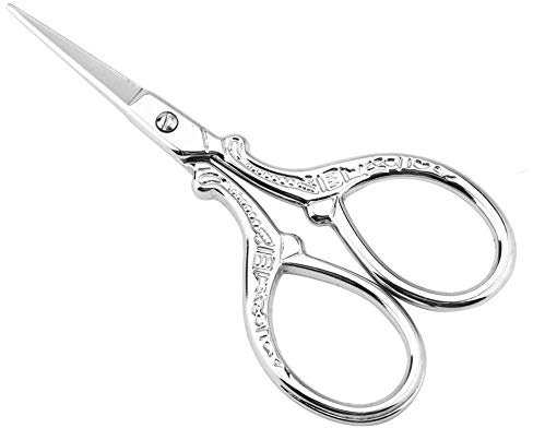 Vintage Nähset Schere Edelstahl Kreuz Stich Antike Nähschere Schere Stickschere Multifunktions DIY Kunsthandwerk Schere Handwerk Zubehör für Nähen Stickerei (Silber)