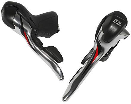 Microshift Levier-Manette Route 10v. Triple alu Argent (Paire) Compatible Shimano sauf tiagra 4700