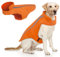 Idepet Hund Haustier Wintermantel Wasserdicht Warme Weste Kleidung Bekleidung Reflektierende Gurt Schwarz Farbe Patchwork Gepolsterte Jacker Hoodie für kleine, mittelgroße Hunde Katzen