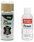 TRG Lederfarbspray 150ml Lederfarbe + Primer & Lederreiniger 100ml für Glattleder | Spray für Schuhe, Kunstleder & Stoffe, starke Deckkraft, viele Farben inkl. Metallic (beige 349/58)