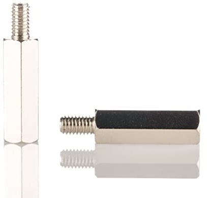RS PRO Abstandhalter, Länge 30 mm, Gewindelänge 10 mm, Stahl, Sechskant M6 M6, 10 mm 15 mm, Packung a 50 Stück