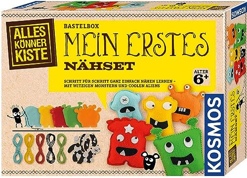 Kosmos 604394 Mein erstes Nähset Nähen Lernen für Kinder, Bastel-Set