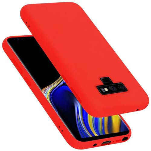 Cadorabo Custodia per Samsung Galaxy NOTE 9 in LIQUID ROSSO - Morbida Cover Protettiva Sottile di Silicone TPU con Bordo Protezione - Ultra Slim Case Antiurto Gel Back Bumper Guscio