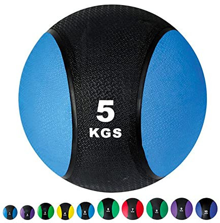 Core Power Medizinball Ball 5kg | Hochwertiger Weighted Ball für Fitness, Ganzkörpertraining und Rehabilitation | 1 bis 10 kg