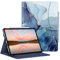 FINTIE Cover per iPad Pro 11 pollici 2022/2021 (4ª/3ª generazione), custodia angolare multipla protezione anche per iPad Pro 11 pocues 2020/2018 (2°/1° gen), marmo oceano