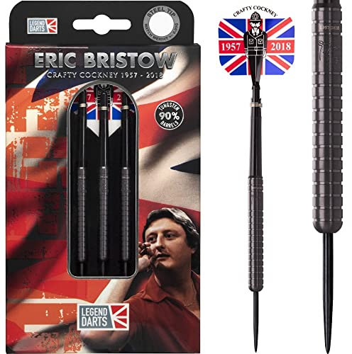 Legend Darts Eric Bristow Crafty Cockney 90% Black Ringed 26 Gramm