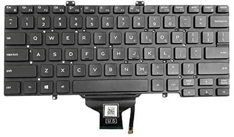 Zahara Keyboard with Backlit US Replacement for Dell Latitude 7400 3400 5400 7410 5401 5410 5411 RN86F 0RN86F NOT Fit for Latitude 7400 2-in-1 (Black)