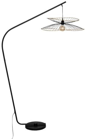 Atmosphera - Lampadaire arc Alara - métal - noir - H177 cm