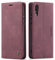 LBH Handyhülle für Huawei P20 in Weinrot mit Karten- und Geldfach Smartphone Hülle mit Standfunktion Flip Case Schutzhülle Magnetverschluss Vintage