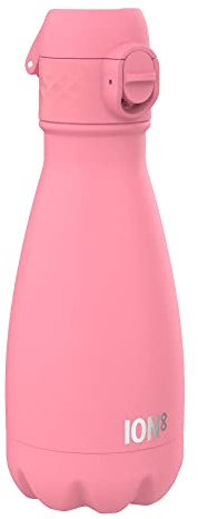 Ion8 Botella Agua, Sin Fugas, Termica, Rosa floral, 280ml (10oz), I8TS280ROSEB