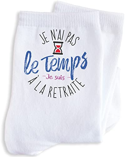 Luigi Collection Chaussettes Retraite Homme Femme Humour Message drôle. Idée Cadeau Original Départ Ami Collègue Retraité Anniversaire Noël Fête. Taille 39/42