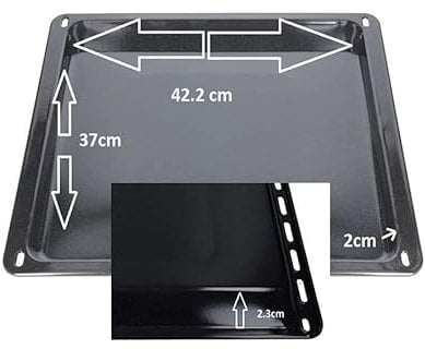 FIGEVIDA Teglia Leccarda smaltata 42,2 x 37 x 2,3 cm per forno AEG Electrolux Juno Zanker Zanussi 3531939233 353193923