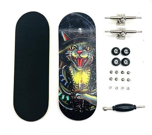 34 mm Fingerboards Pro Complete Professionelles Holz-Griffbrett, Mini-Skateboard, 5-lagig, mit Lagerrädern (AC4)