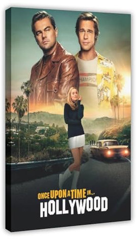 ZOLULA Once Upon A Time... in Hollywood 2019 Poster, Leinwand, Poster, Schlafzimmer, Dekoration, Sport, Landschaft, Büro, Raumdekoration, Geschenk, Rahmen-Stil, 50 x 75 cm