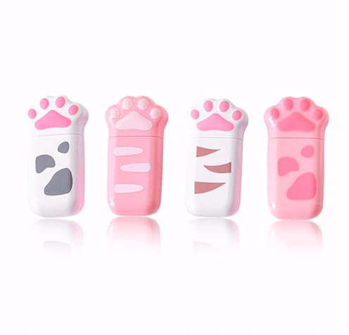 EIHI 4 Stück Korrekturroller Mini, 6M X 5Mm, Korrekturmaus, School Supplies, Katzenpfoten-Korrekturband, Mini Kompakt, Maus Roller, Geeignet Für Süße Mädchen,Cute Stuff,Schulsachen