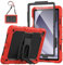 SEYMAC Custodia per Samsung Galaxy Tab A9 Plus 11 Pollici 2023, Custodia Tablet Samsung Tab A9 Plus, Custodia Antiurto Tab A9 Plus con Proteggi Schermo/Supporto Pieghevole, con Tracolla, Rosso