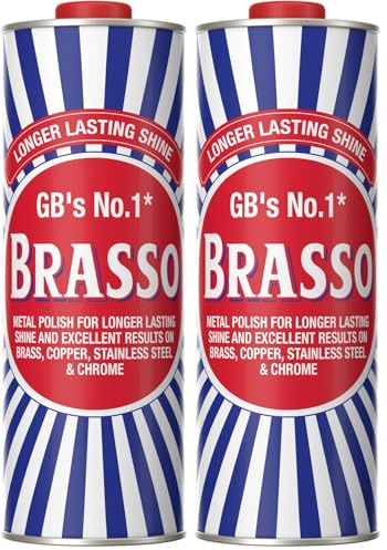 Brasso Metal Polish Liquid, 1L (Pack of 2)