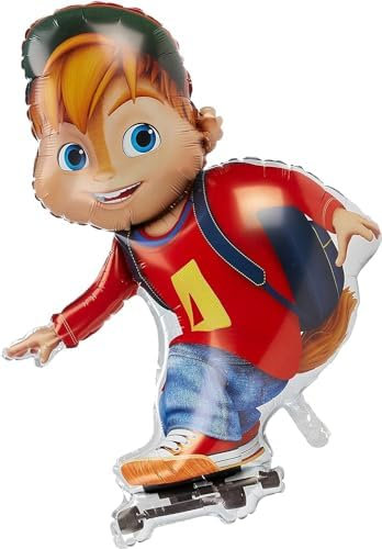 Toyland® 90 cm (36) Folienballon in Form von Alvin aus Alvin und den Chipmunks – Partyballons für Kinder
