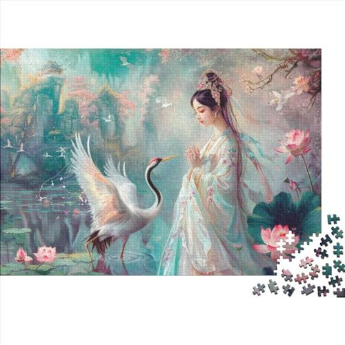 JDDEISKKE Fairies Puzzle 1000 Teile Familien-Puzzlespiel Chinese Style Stress Abbauen Geeignet Für Erwachsene Farbe Puzzle Einzigartige Geschenke 1000pcs (75x50cm)