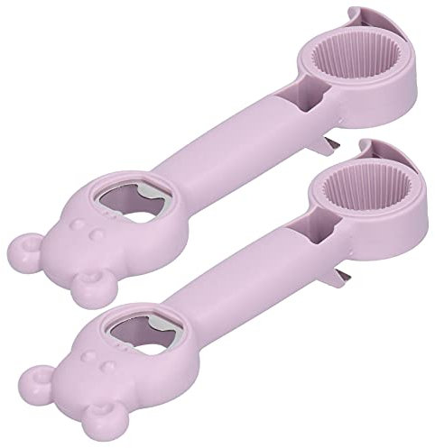 2 apriscatole manuale, apribottiglie universale, apribottiglie per aprire bottiglie di birra, lattine, biberon (viola)