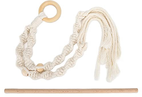 Toilettenpapierhalter aus Baumwollseil, Handgefertigter Badezimmerrollenhalter Zum Aufhängen an der Wand mit Spanplatte, Ideal für Küche, Wohnzimmer, Bequem zu be- und Entladen