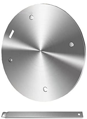 Heat Diffuser Plate, Grourarty Stainless Steel Cooking Induction Adapter Simmer Plate for Electric Gas Glass Cooktop Hob Ring, Induction Cooktop Converter Plate With Handle (24cm)