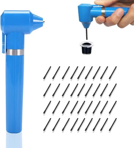 Tattoo Mixer Machine Kit, Emalla 51 Stück Tattoo Pigment Mixer Maschine Set mit A Tattoo Ink Farbe Mixer Maschine Blau und 50 Stück Mischstäbchen für Tattoo Zubehör