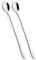 2 PCS Long Handle Latte Spoons Coffee Dessert & Ice Cream Sundae Premium Quality Stainless Steel by Long Handled Coffee Spoons