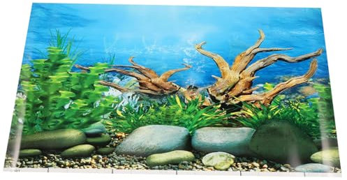 BUGUUYO Fish Tank Wallpaper Decals Easy Peel off Wall Decals for Aquarium Decor