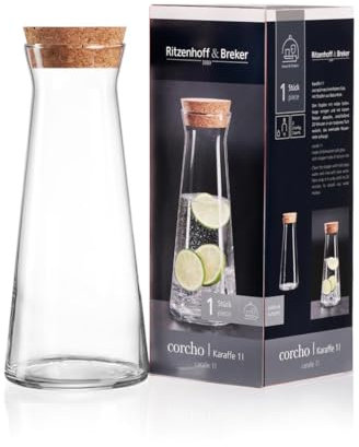 Ritzenhoff & Breker Corcho Karaffe mit Korkstopfen 1000 ml