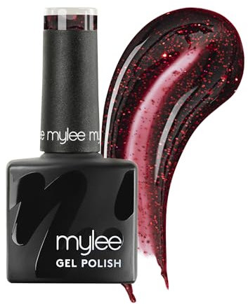 Mylee Gel Nail Polish 8ml [Paint The Town] - UV/LED Soak-Off Nail Art Manicure Pedicure for Professional, Salon & Home Use [Fine Glitter Range] - Long Lasting & Easy to Apply