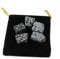 Lot de 5 pierres d'obsidienne enneigées naturelles de 20 à 30 mm, protection électromagnétique brute, pour la fabrication de bijoux (Obsidienne enneigée, 5)