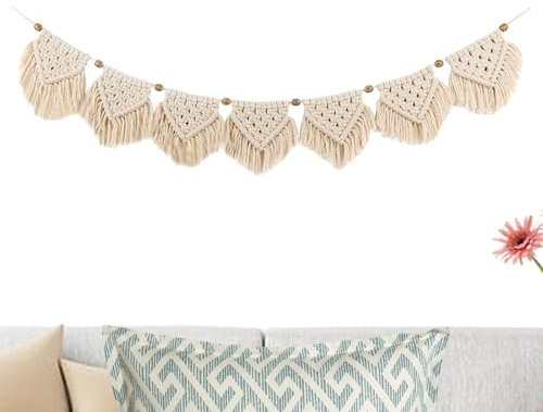 Arte mural Macrame Macrade Macrame Wall State Wall Art, alfombra de pared flecos | Fondo Macrame para decoración de pared, granja moderna, dormitorio, habitación infantil, boda, fiesta