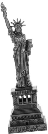 HOMOCONO Metall Statue Freiheitsstatue Modell Dekorationsstatue Gartenornament Tischstatue Handwerkskunst Figur Metallische Statue Ornament Schreibtischstatue