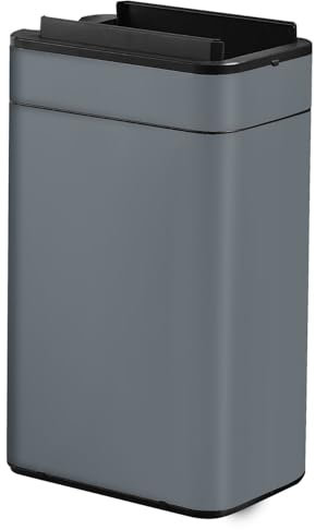 FLINQ 60L Smart Sensor Mülleimer - Automatischer Kuche Mülleimer mit Sensor - Moderner Abfalleimer 60L - Küchenmülleimer Groß - Anthrazit