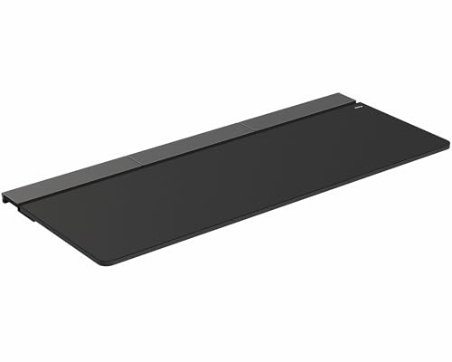 VIVO Universal 71 x 30 inch Table Top with Built-in Concealed Cable Trays for Standard and Sit to Stand Height Adjustable Home and Office Desks, Full Size Mouse Pad, Black Desktop, DESK-TOP3-71
