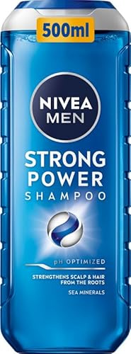 NIVEA MEN Strong Power Stärkendes Shampoo für Herren mit Meeresmineralien, 500 ml