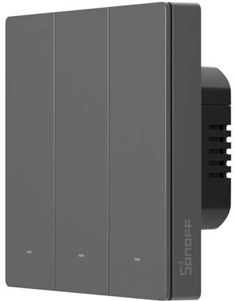 SONOFF M5 Matter Smart Lichtschalter mit 2.4GHz WLAN, 3-fach Wippschalter mit Timer & Sprachsteuerung, Kompatibel mit Matter, Alexa & Google Home, Neutralleiter erforderlich (Typ 86)