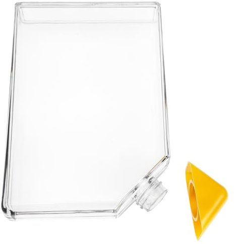 Homoyoyo Bouteille D’Eau Plate Portable 450 ML en Plastique Transparent, Gourde Créative Légère et Compacte Couvercle Étanche, pour Voyage, Sport et Usage Quotidien