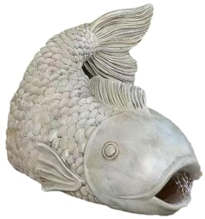 Colcolo Regenwasserumleitung, Fisch-Dachrinnenverlängerung, dekorative Tierfigur für Hof, Zaun und Garten