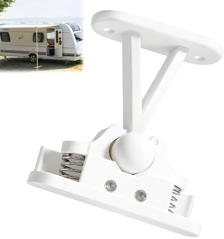 Caravan Door Retainer Catch, Door Stopper with Stainless Steel Springs Motorhome Door Retainer Accessories T Type Holder Clip for RV Camper Boat Motorhome Static Caravan Locker External Doors