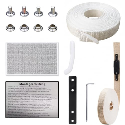 ZYOMVUN Kit di riparazione cintino per tapparelle, 14MM Cinghia per Finestre e Porte, Levata Resistenza Allo Strappo, Cinghia Tapparella per Veneziane, 5M Cintino per Tapparelle Avvolgibili