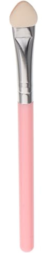 Pinceau à Fard à Paupières Rose en Plastique, Outil de Maquillage Portable | Embout Latex Mousse, Prise Facile, Usage Débutant, Format Pratique pour Femmes