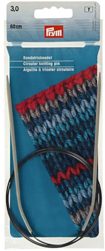 Prym 211234 Rundstricknadeln ALU 80 cm 3,00 mm grau