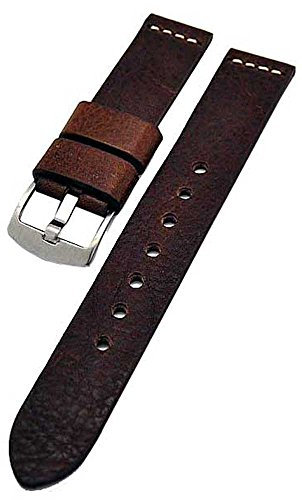 Uhrenarmband Ravenna XL extra lang braun 24mm Kalbleder 3896