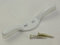 75mm x 15mm White Cleat Metal Curtain Hook - each