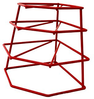 Delfinware Plate Stacker, Metal, Red, 31 x 25 x 31 cm
