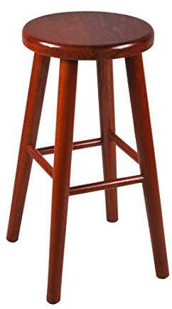 Magnetic Mobel Stück Holz Buche hell Heller Holzhocker Barstuhl 60 cm (Kirsche)