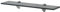 vidaXL Wand Regal Glasregal Glasboden Glasablage Badregal Schwarz 50x20 cm 8 mm