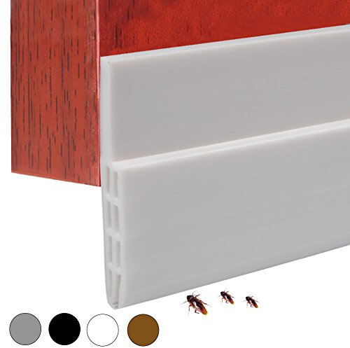 Huhushop 100 cm Silikonkautschuk Tür Streifen Selbstklebende Backdoor Dichtung für Fenster oder Türspalt